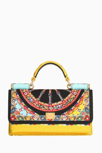 Phone Bag in Carretto-print Canvas