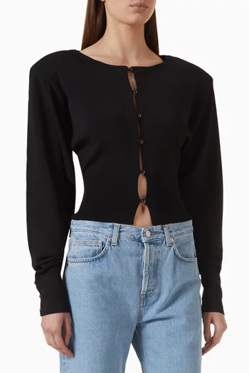 Shoulder Pad Cardigan