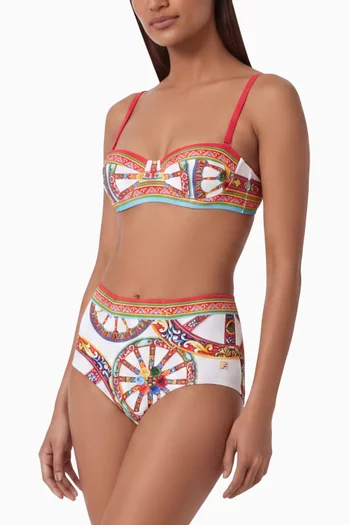 Carretto-print Balconette Bikini Set