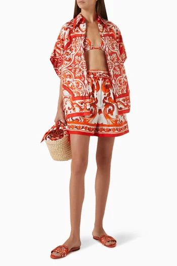 Majolica-print Shirt in Silk