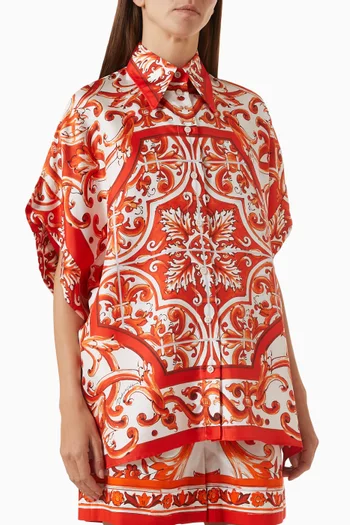 Majolica-print Shirt in Silk
