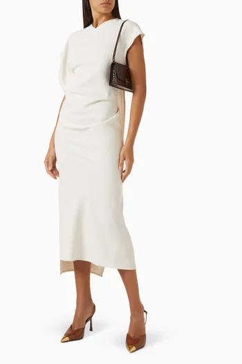 Victoria Midi Dress in Crepe