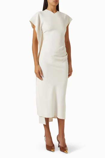 Victoria Midi Dress in Crepe