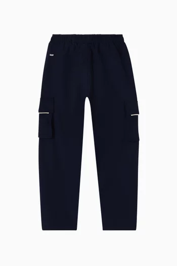 Elastic-waist Sweatpants in Twill