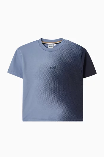 Gradient Interlock T-Shirt in Cotton Blend