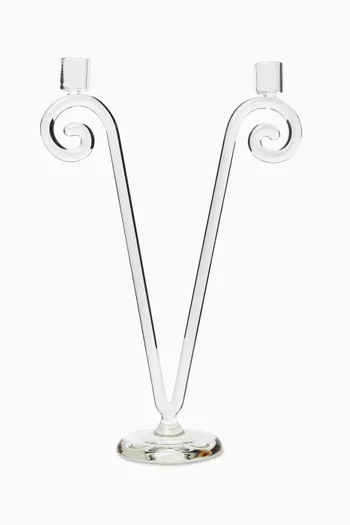 Double Stem Spiral Candleholder