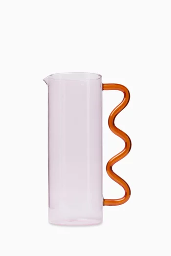 Wave Pitcher in Borosilicate Glass