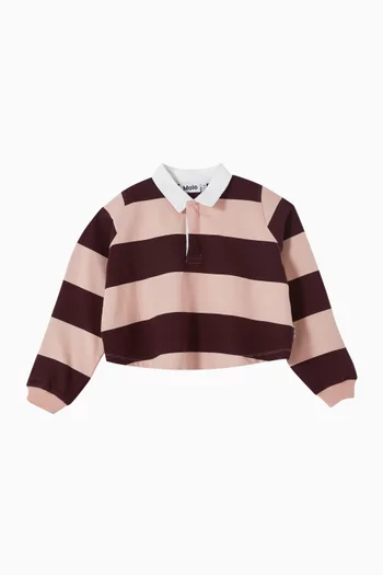 Rozalia Stripe Polo Sweatshirt