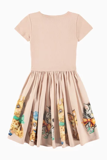 Printed Dress in Organic cotton-blend