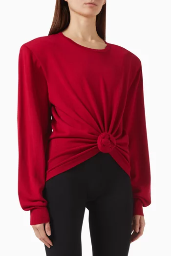 Knotted Sweater in Wool
