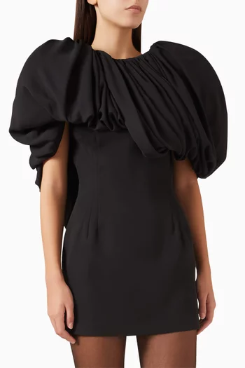 Puff Collar Mini Dress