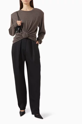 Knotted Sweater in Wool
