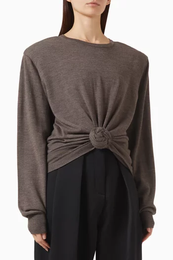 Knotted Sweater in Wool