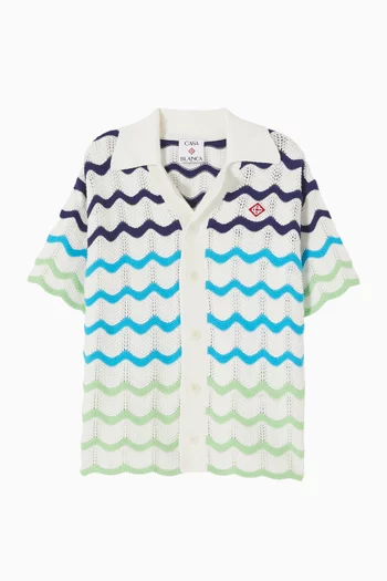 Wave Knit Shirt in Crochet