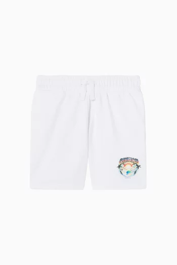 Graphic Casa Sweat Shorts in Cotton