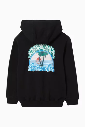 Graphic Palm Tree Hoodie in Organic Cotton