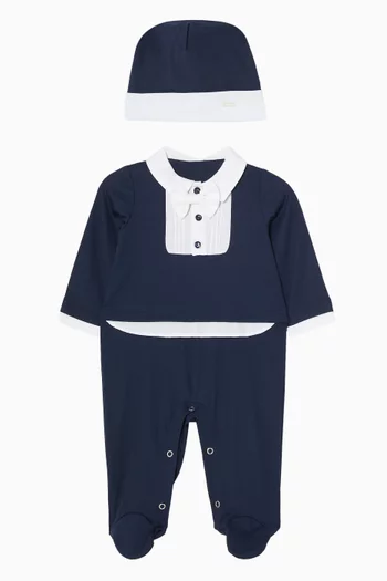 Tuxedo Sleepsuit & Beanie Gift Set