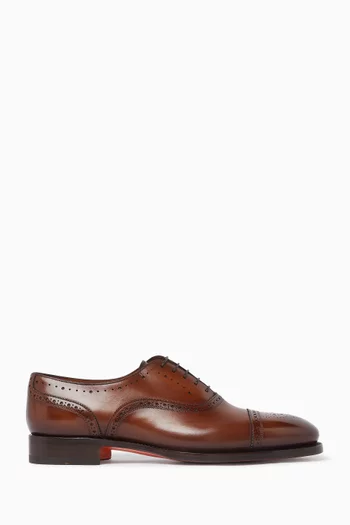Archie Cap Toe Oxford Shoes in Leather