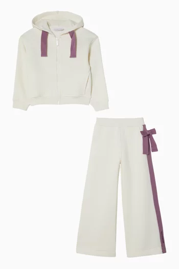 Contrast Trim Tracksuit Set