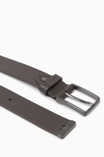 Logo Belt in Leather