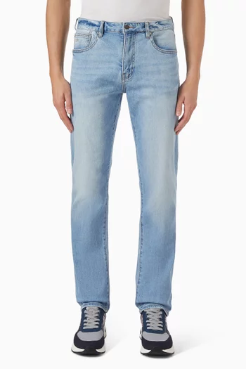 Faded Slim-fit Jeans in Denim