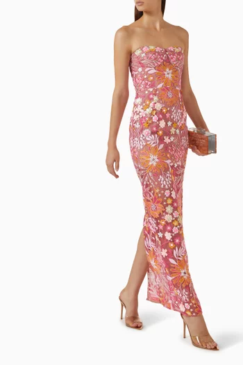 Mallorca Sequin-embellished Maxi Dress