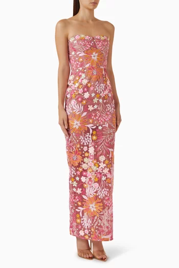 Mallorca Sequin-embellished Maxi Dress