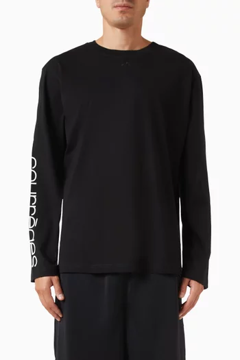 Logo Long-sleeved T-shirt in Cotton