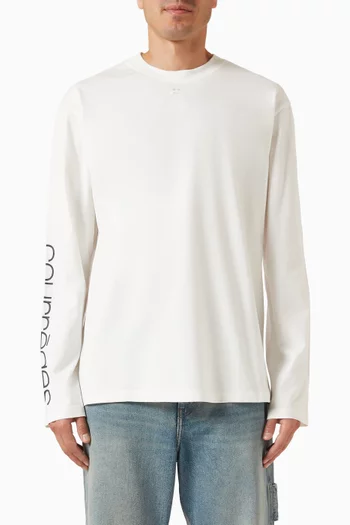 Logo Long-sleeved T-shirt in Cotton