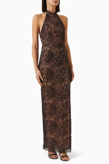 Halterneck Dress in Lace