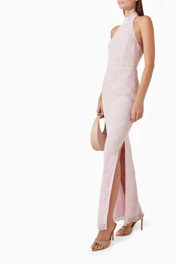 Halterneck Dress in Lace