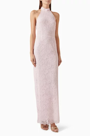 Halterneck Dress in Lace