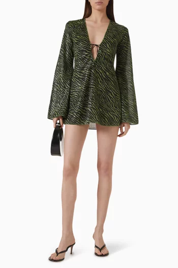 Animalier Mini Kaftan in Lurex