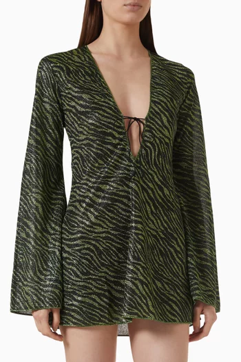 Animalier Mini Kaftan in Lurex