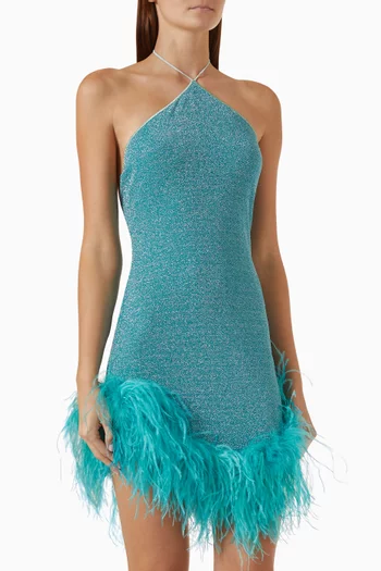Lumière Plumage Halterneck Mini Dress