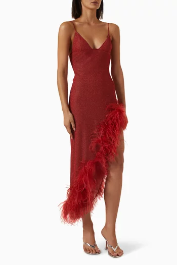 Lumière Plumage Asymmetric Dress