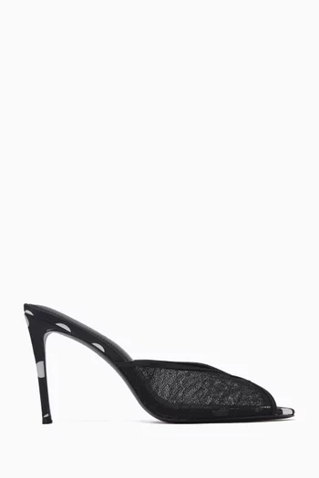Amelia 100 Mules in Lace & Satin
