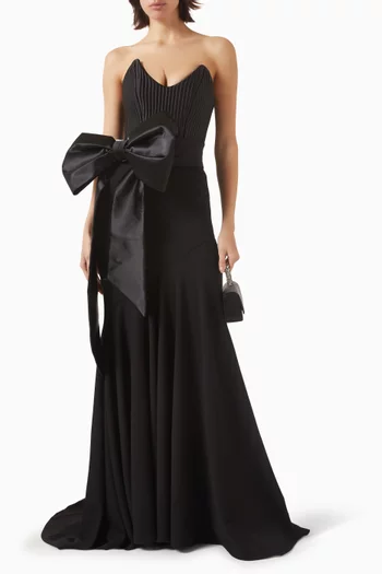 The Silent Hour Gown in Satin & Crepe