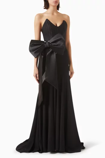 The Silent Hour Gown in Satin & Crepe