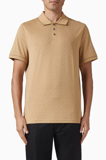 Signature Logo Polo Shirt in Cotton Jersey
