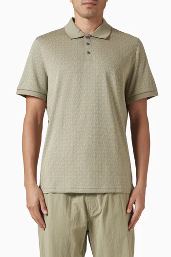 Signature Logo Polo Shirt in Cotton Jersey