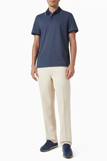 Signature Logo Polo Shirt in Cotton Jersey