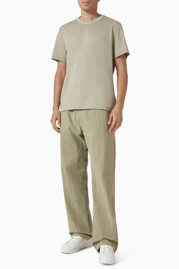Logo Trim T-Shirt in Cotton Jersey