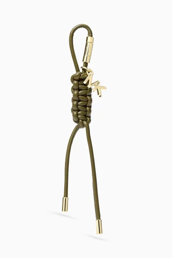 Braided Bag Charm in Gold-tone Brass