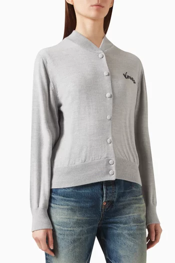 Eiffel Tower Varsity Cardigan in Wool