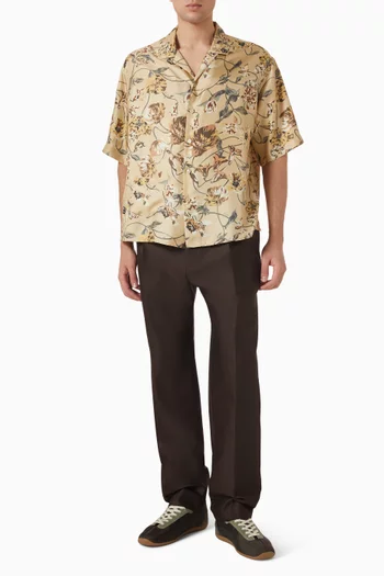 Wildflower Hawaiian Shirt in Silk