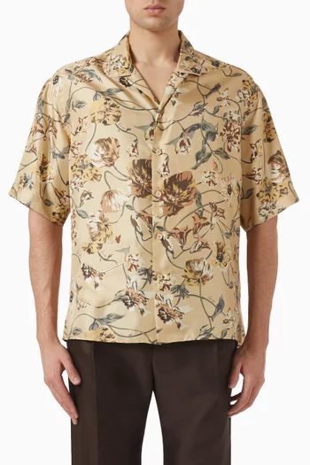 Wildflower Hawaiian Shirt in Silk