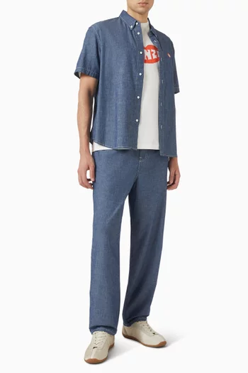Loves Short-sleeve Shirt in Chambray-denim