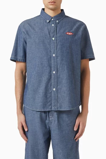 Loves Short-sleeve Shirt in Chambray-denim