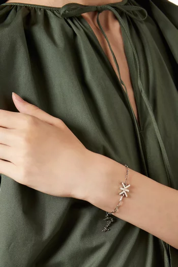 Double K Chain Bracelet in Brass